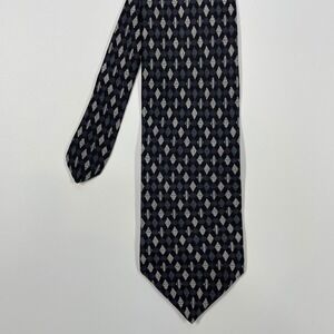 Woodward Purple Grey Geometric Diamond Silk Necktie Mens One Size